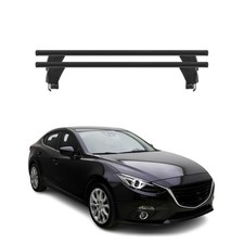 Menabo Dachträger Grundtäger für Mazda 3 BM 2013-2019 50kg Alu Schwarz 2 tlg