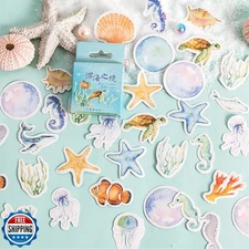 Doraking Ocean Animals Sticker for Journaling Sea Shell Starfish Seahorse Sti