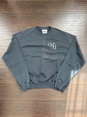 (SIZE L)  Undercoverosh OSH Embroidered  Staple  Crewneck - Dark Gray