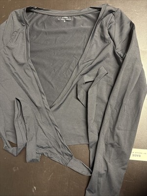 Base By Hello Molly Crop Top With Strap. Black Sz. Small