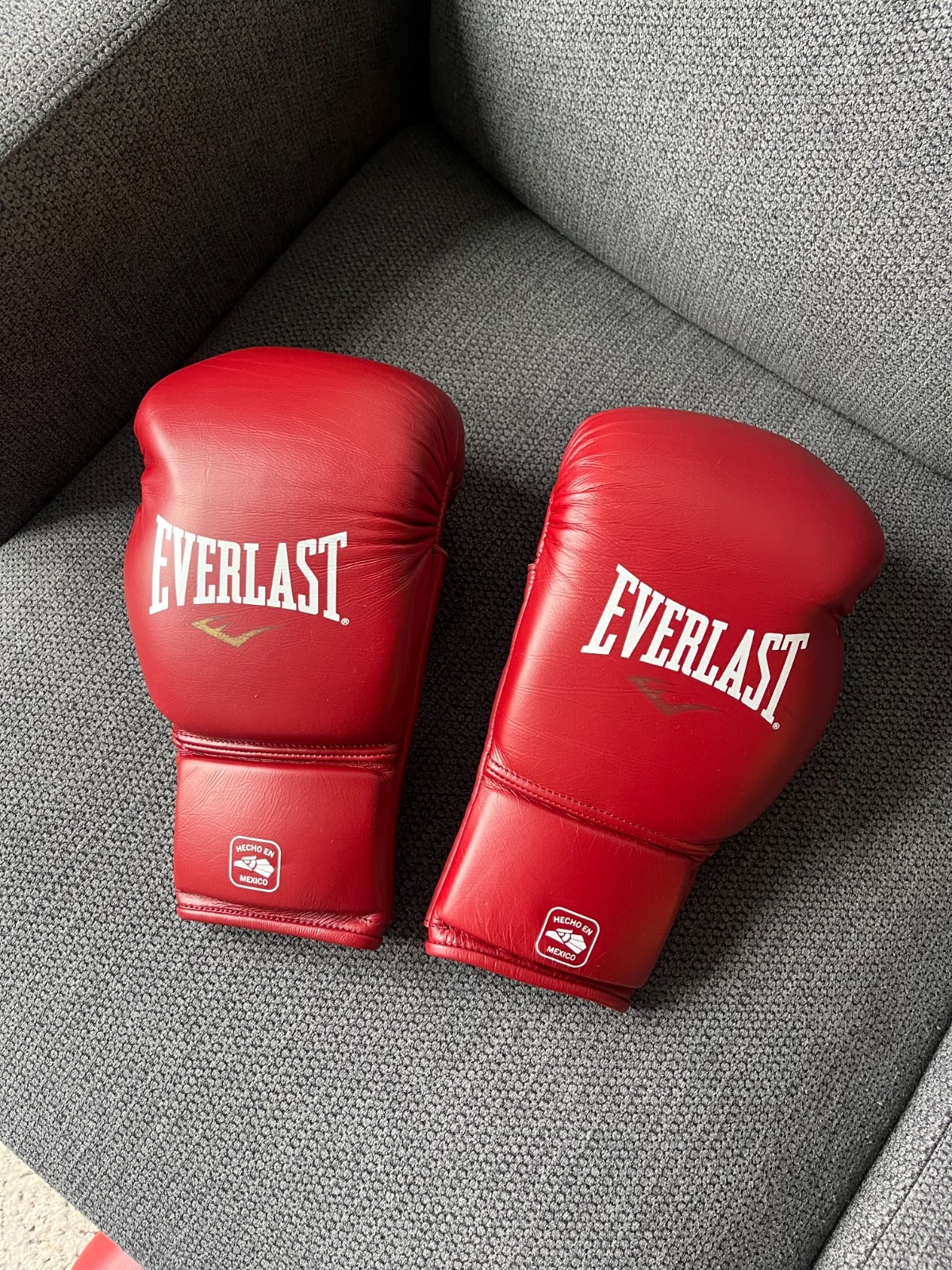 (USED - VERY GOOD) Everlast MX2 Training Boxing Glove - Red, 14oz Lace Up
