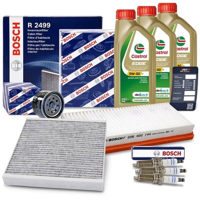 BOSCH INSPEKTIONSPAKET+3l CASTROL FÜR SMART FORTWO 451 1.0 +Turbo BJ 07-15