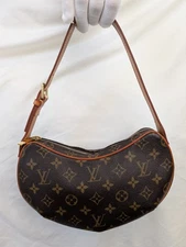 Louis Vuitton Monogram Croissant Pouchette PM, Canvas Shoulder Bag Hobo, M51510