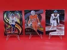 Riley Moss 3 Card Lot Select RC Die-Cut, 2024 Red/Black Prizm & Revolution Cosmo
