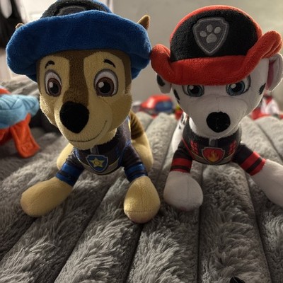 Nickelodeon Paw Patrol Ultimate Rescue Chase & Marshall Plush  8'' Tall