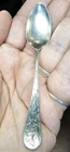 Antique Wallace LILY 1902 Sterling Silver Demitasse Spoon Art Nouveau Floral6.4g