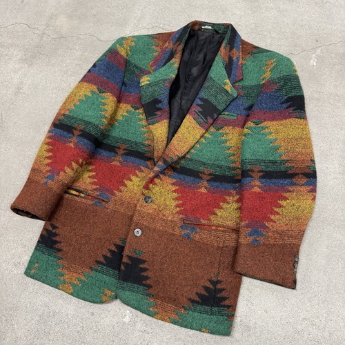 Vintage Silverado Jacke Damen Small Southwest Azteken Wolle Trenchcoat Western Boho - Bild 2 von 9