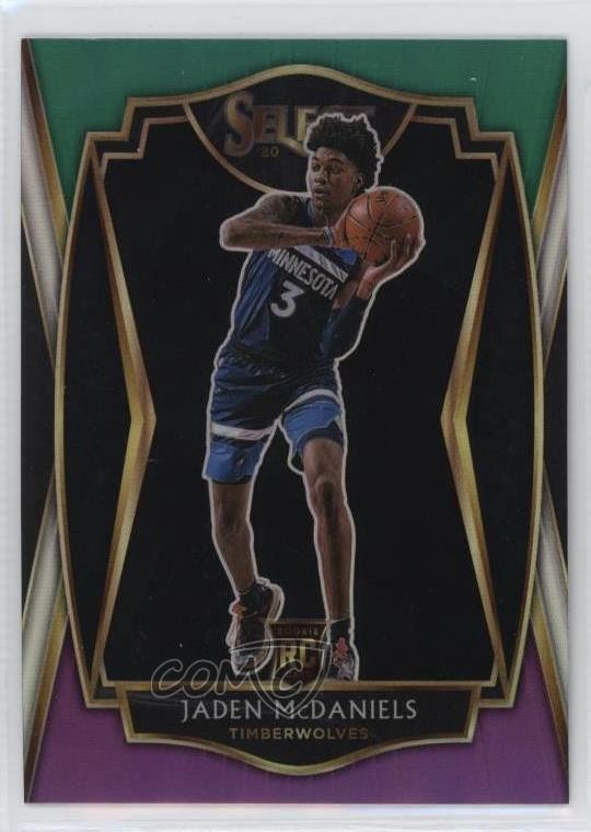 2020 Panini Select Green White Purple Prizm Jaden McDaniels #197 Rookie RC 12pq