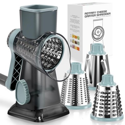 Badelite Cheese Grater with Container and Lid Manual Vegetable Shredder Tool