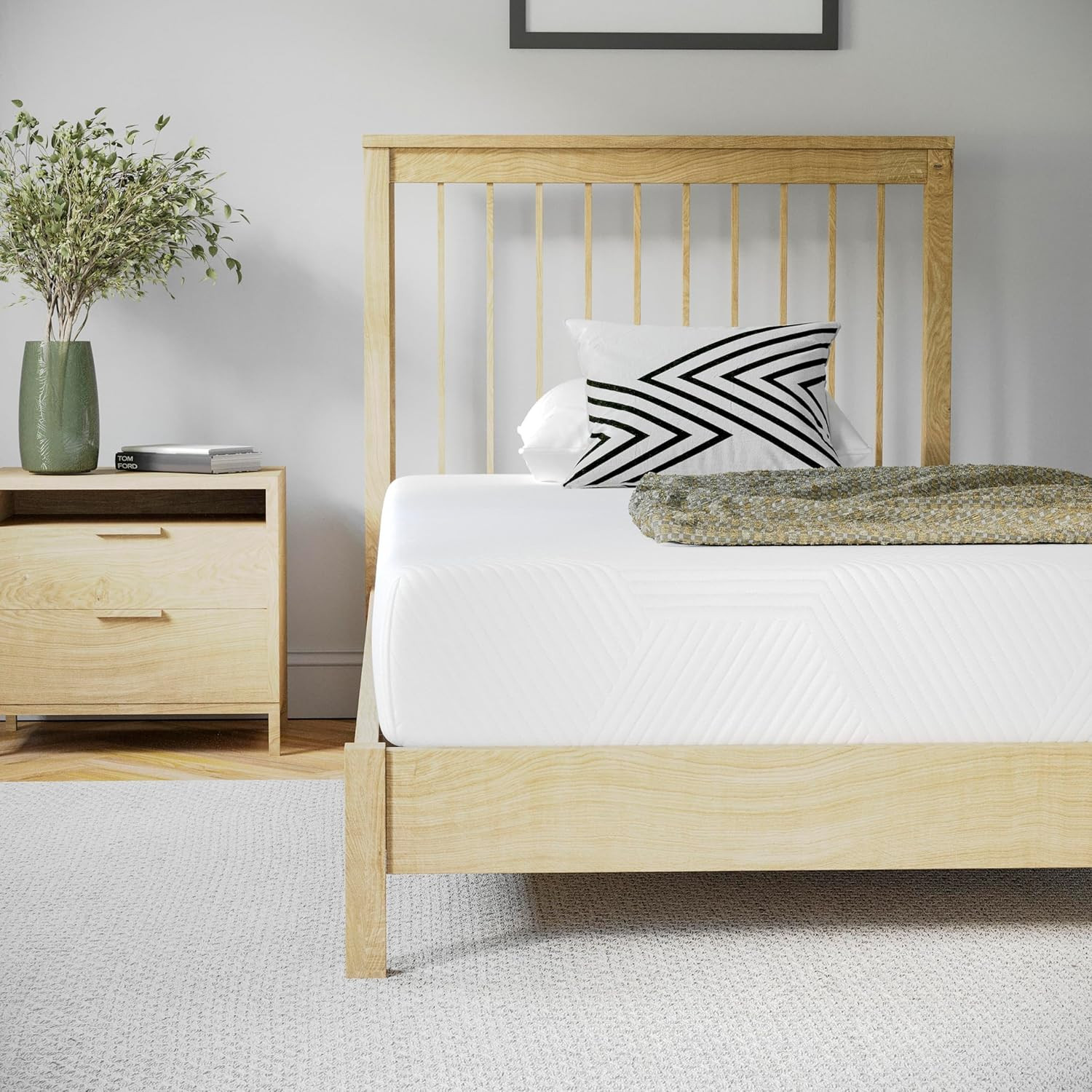 Memory Foam Twin Mattress - Charcoal Infused, Certipur-us