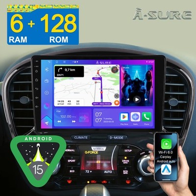 8-Core 6+128GB Car Stereo For Nissan Juke 2010-2018 Android 15 Sat Nav Head Unit