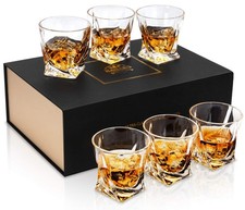 KANARS Whiskey Glasses Set, No-Lead Crystal Whisky Glass 300 ml for Cognac, Mart