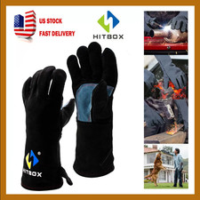 14 -Zoll dicke Kuhhaut - Leder - Schutzschwei&szlig;handschuhe, hitzebest&auml;ndige