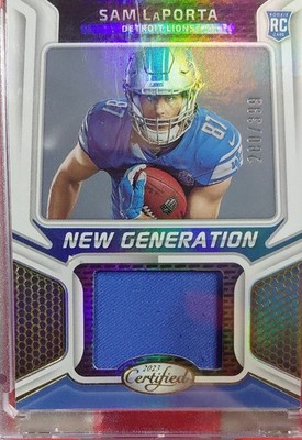 2023 Panini Certified - New Generation Jerseys Sam LaPorta #NGJM-17 Mirror Blue