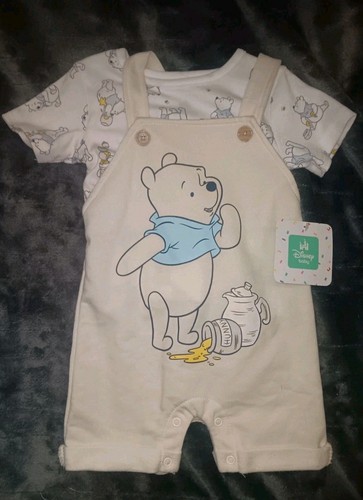 Disney Baby Winnie the Pooh T-Shirt & Overall Romper Set 3-6M NWT Baby Shower