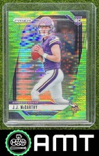 J.J. JJ McCarthy RC 2024 Panini Prizm Neon Green Pulsar Minnesota Vikings #400