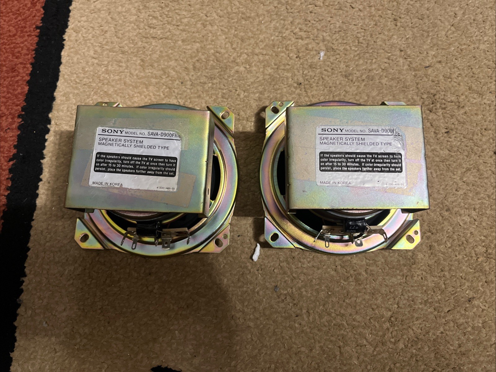 Pair Sony Sava -D900FR (1-529-671-11) Midrange Speakers