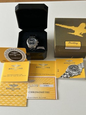 BREITLING B-ONE  B-1 CHRONOMETER IN EDELSTAHL REF.: A68362 Full Set