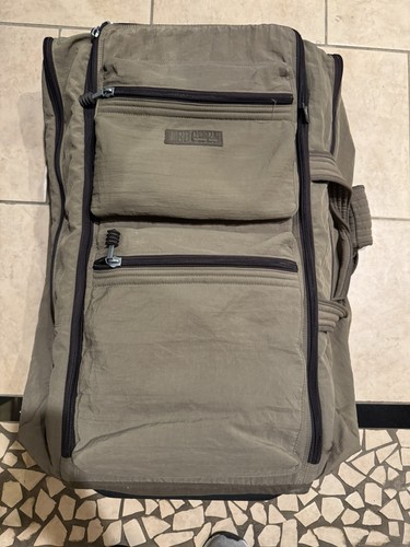 Vintage HedGren Suitcase, Green Military Style