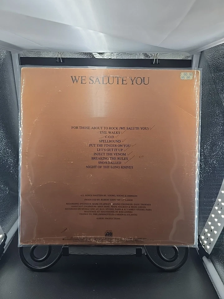 AC/DC For Those About To Rock OG 1981 OG LP SD 11111 Atlantic SP Press VG+/VG Foto 2 de 4