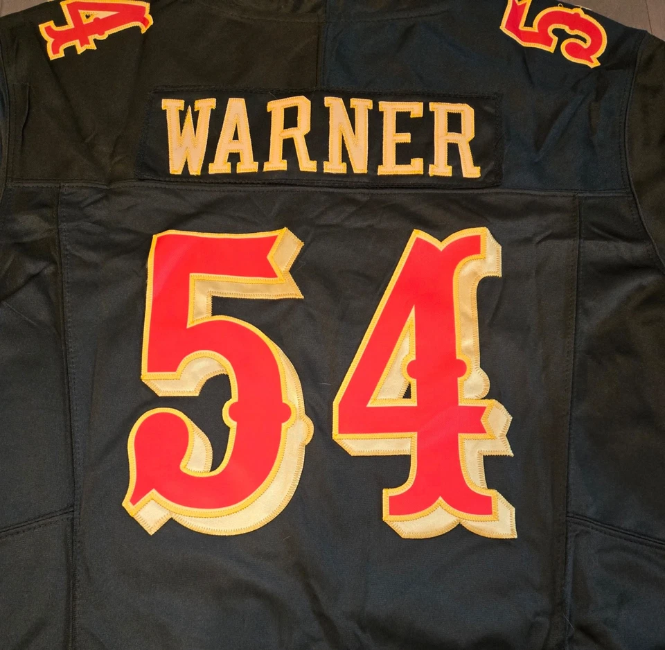 Camiseta Fred Warner #54 San Francisco 49ers cosida negra Rivalidades con parche C Foto 3 de 3