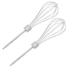 2 Pcs Large Whisk Stainless Steel Hand Mixer Attachments Heavy Duty
