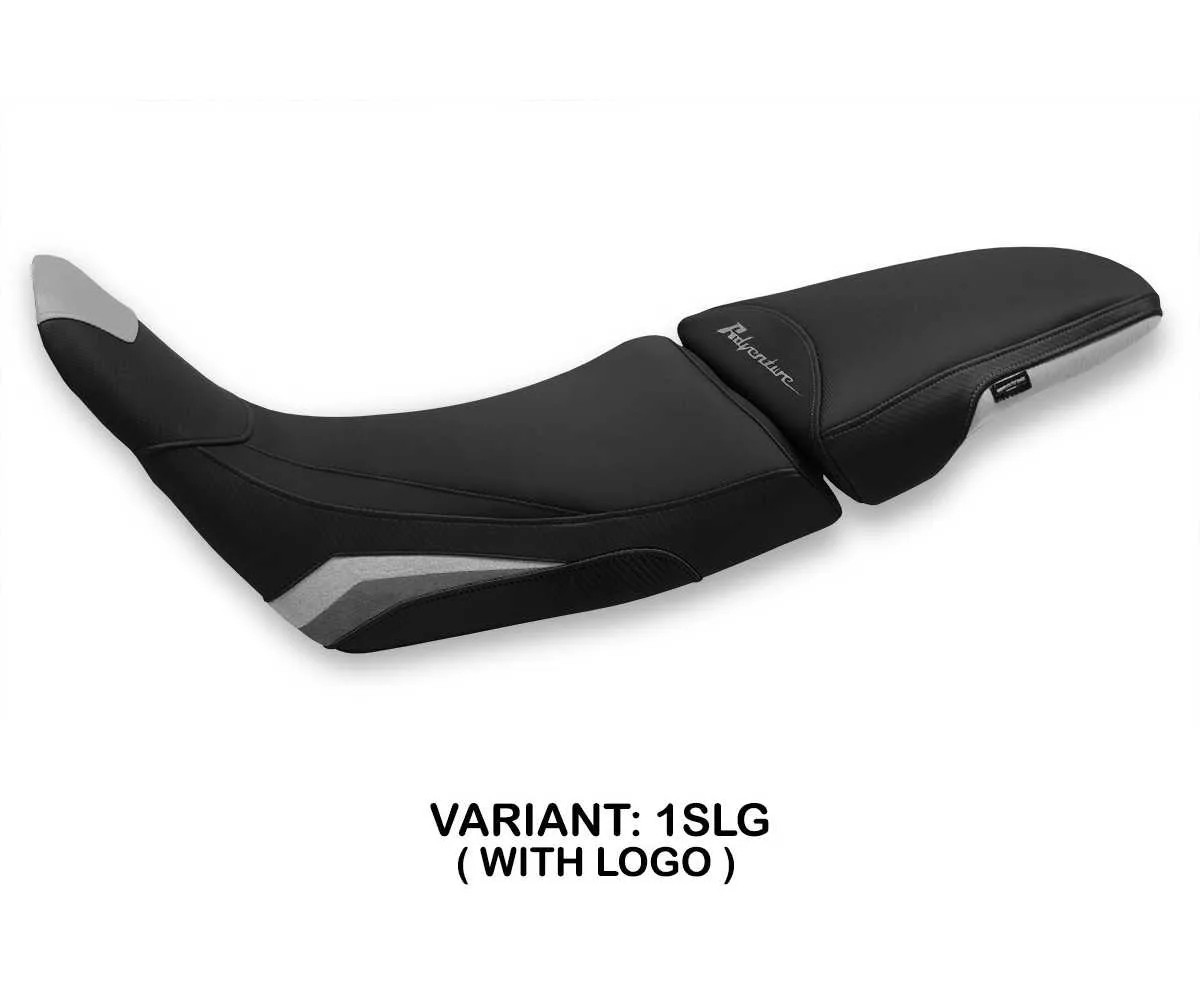 Seat cover Katerini Silver-Gold + logo TPZ Honda AFRICA T 1100 ADV SP 2020 2023