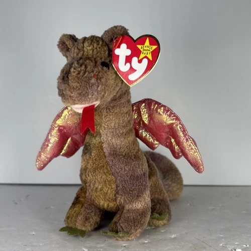 Vintage TY Beanie Baby SCORCH The Dragon Plush Stuffed Animal Toy