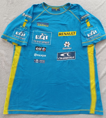 Renault F1 Team Spirit elf Alonso mens Blue Formula One 1 Racing T Shirt size XL