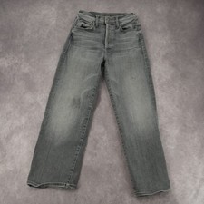 Mother Straight Leg Grey Denim Jeans Womens Size 26 Mid Rise