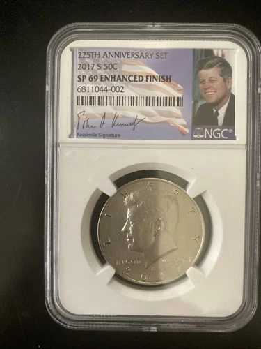 2017-S 50C John F. Kennedy 225TH Anniversary Set NGC SP69 Enhanced Finish