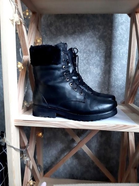 Women Gerry Weber Boots Black Leather 36