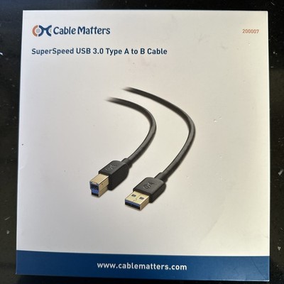 Cable Matters 5Gbps Long USB 3.0 Cable - 10ft, USB A to B Cable, USB3 Cord with 