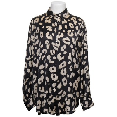 Zara, Bluse, Größe: M, Schwarz/Beige/Mehrfarbig, Damen #zMN