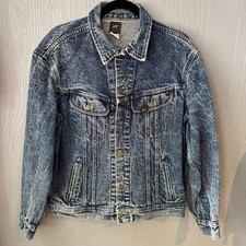 Vintage Lee Riders Denim Jacket 80s Stone Washed Lee Jean Jacket - Size M