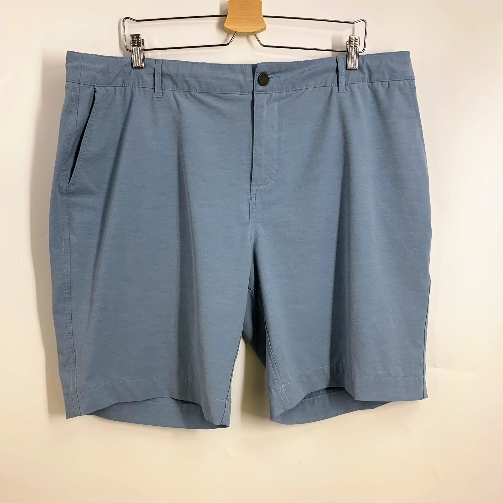 Faherty All Day Shorts Mens Size 40 Blue Casual Flat Front Recycled Blend