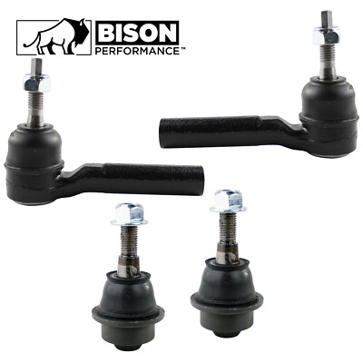 Bison Performance 4pc Front Outer Tie Rod Lower Ball Joint Kit For Chevy GMC 4WD