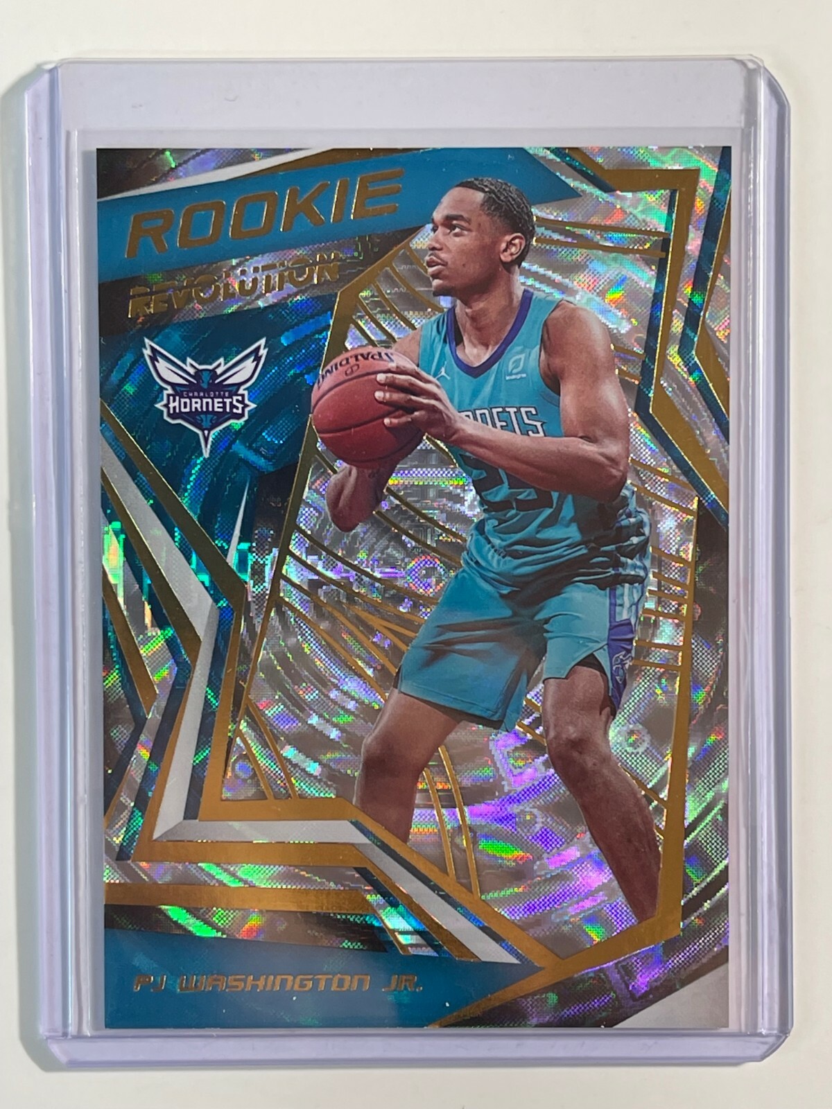 2019 REVOLUTION BASKETBALL ROOKIE SP FRACTAL PJ WASHINGTON JR CHARLOTTE HORNETS
