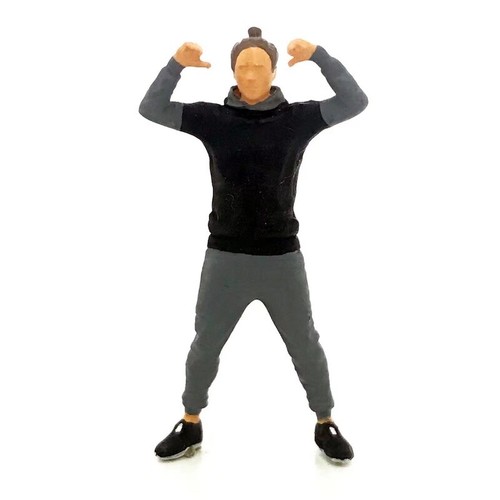 ED 1:64 Painted Figure Model Miniature  Diorama  Gym Man Lady Sports - Picture 41 of 50