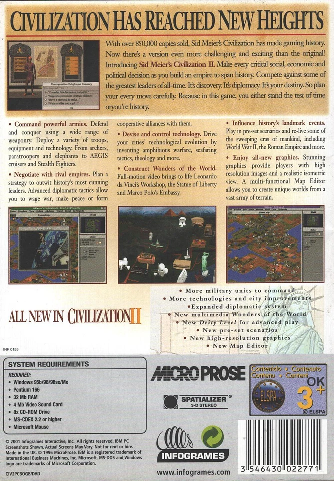 Sid Meier's Civilization II 2 - Videogioco PC in Inglese (Best of Infogrames) - Immagine 2 di 2