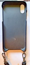 Black Cell Phone Case with 2 Lanyards - NEW