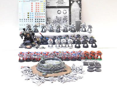 Warhammer 40000 Space Marine Figur Figuren Set mit viel Zubehör Game Work Shop