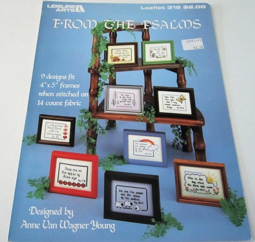 Lot of 6 Vintage Counted Cross Stitch Leaflets Blessings Serenity & Lords Prayer - Picture 4 of 7