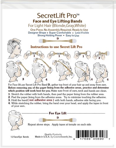 Secret Lift Pro - Face and Eye Lift (Light Hair) Facelift Tapes and ...