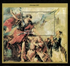 Antigua 1997 - Christmas, Art - Souvenir Stamp Sheet - Scott #2118 - MNH