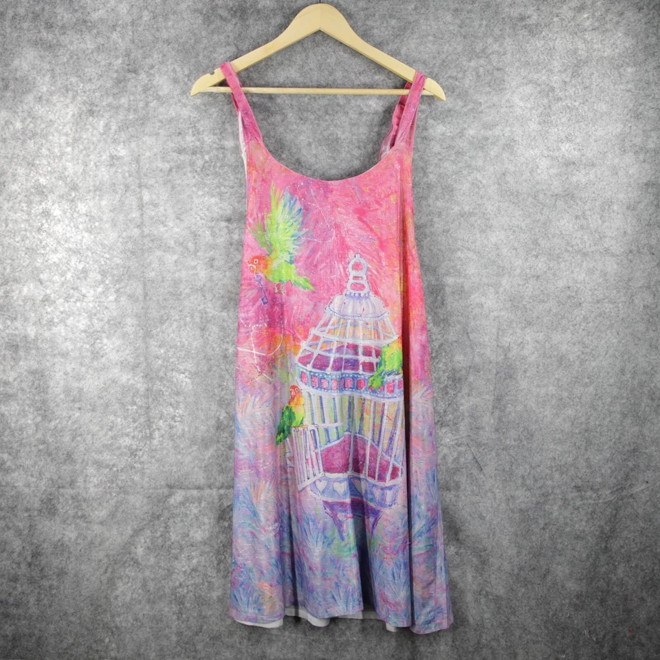 Camisón Leoma Lovegrove para mujer XXL rosa loro jaula para pájaros esqueleto volante llave Foto 3 de 4