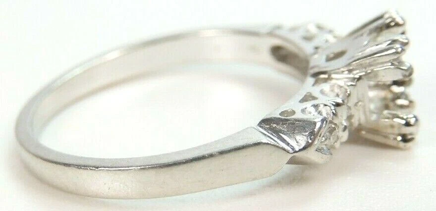 Antique Art Deco Mounting Setting Platinum Hold 5-5.5MM Ring Size 5.75 UK-L - Image 3 of 4