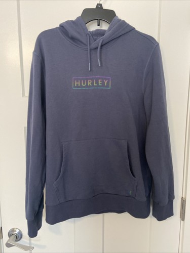 Hurley Mens Hoodie Pullover Hooded Sweatshirt Size Medium Blue
