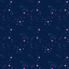 Feline Drive Fabric KITTY LITTER Tiny Cats Space Dear Stella Sold by the Yard