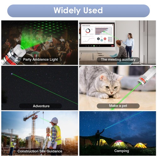 5000Miles Green Laser Pointer Pen Rechargeable Astronomy Visible Beam Star Light - Foto 6 di 12
